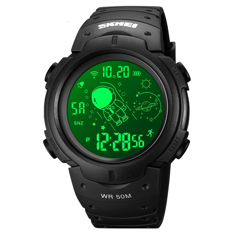 Astronaut-Style Digital Sports Watch
