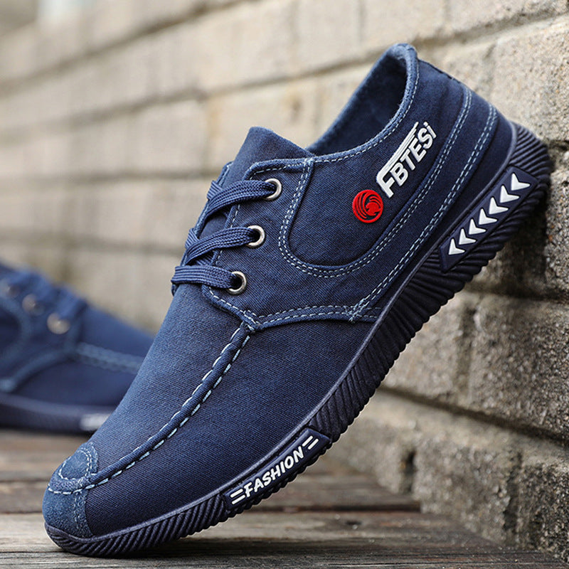 Men's Washed-Denim Canvas Shoes