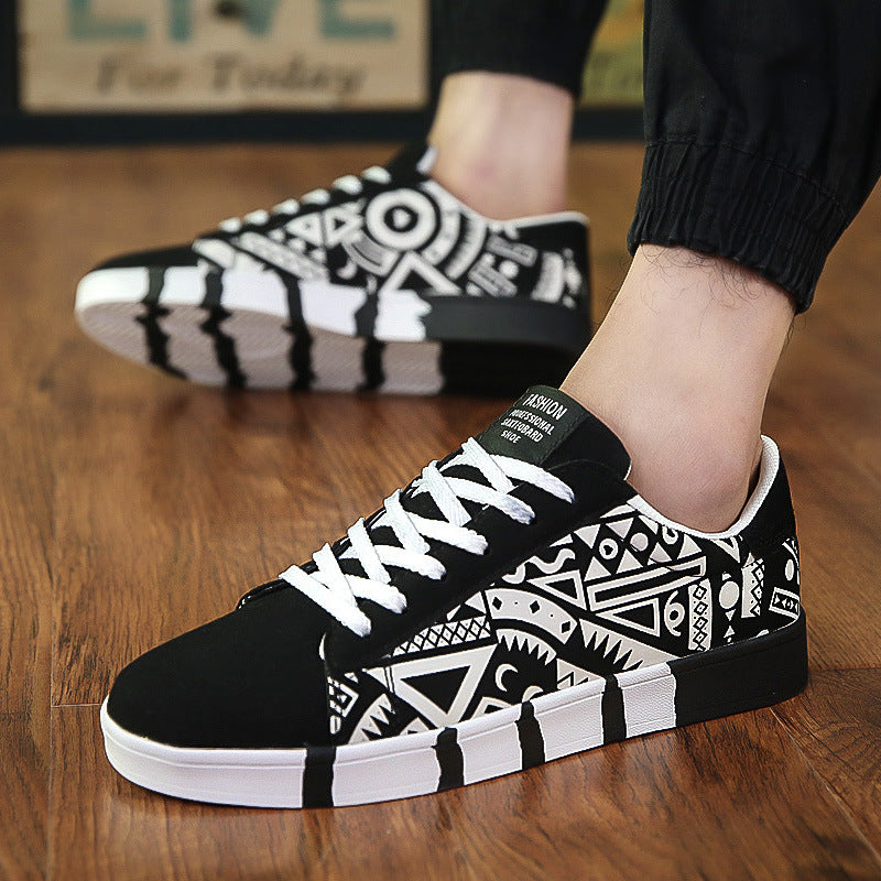 Stitched Casual Lace-Up Shoes — product view