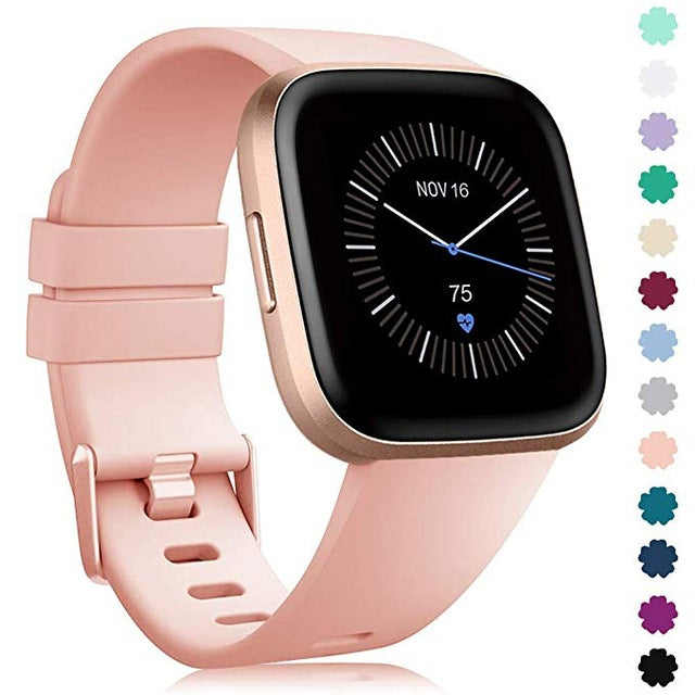 Silicone Sport Watch Strap with Colour Buckle