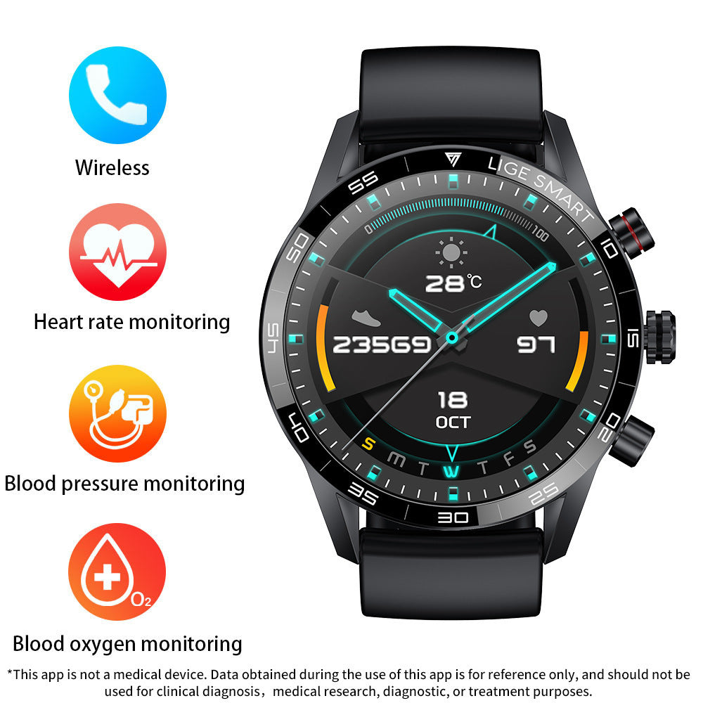 Men's Business-Style Bluetooth Smartwatch
