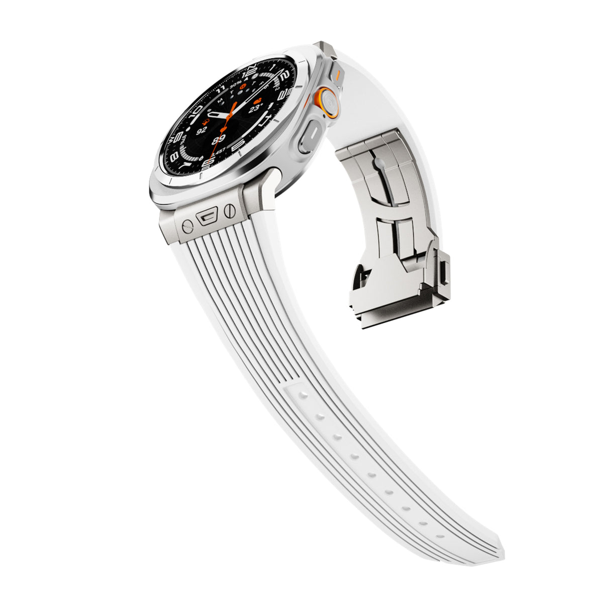 Silicone Watch Strap with Alloy Connector