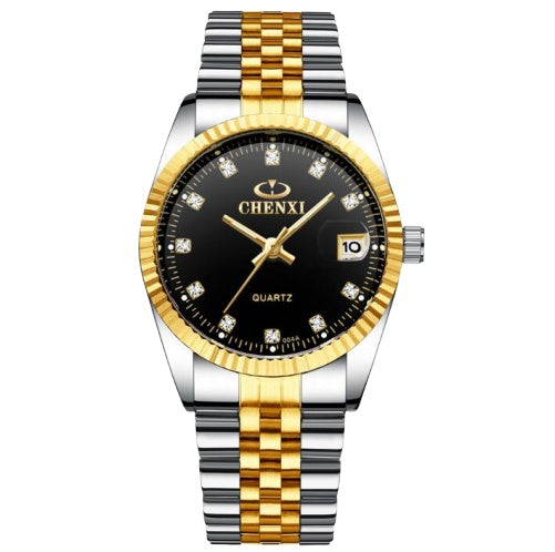 Gold-Tone Watch with Men's and Women's Options