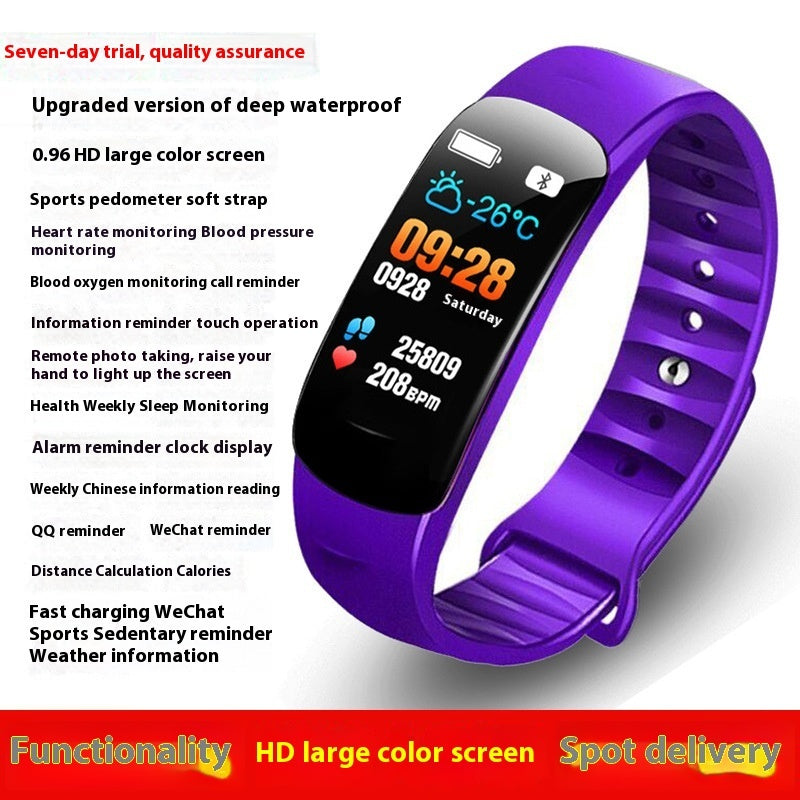 Colour-Screen Bluetooth Step-Tracking Watch