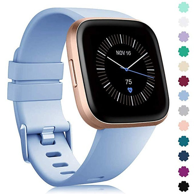Silicone Sport Watch Strap with Colour Buckle