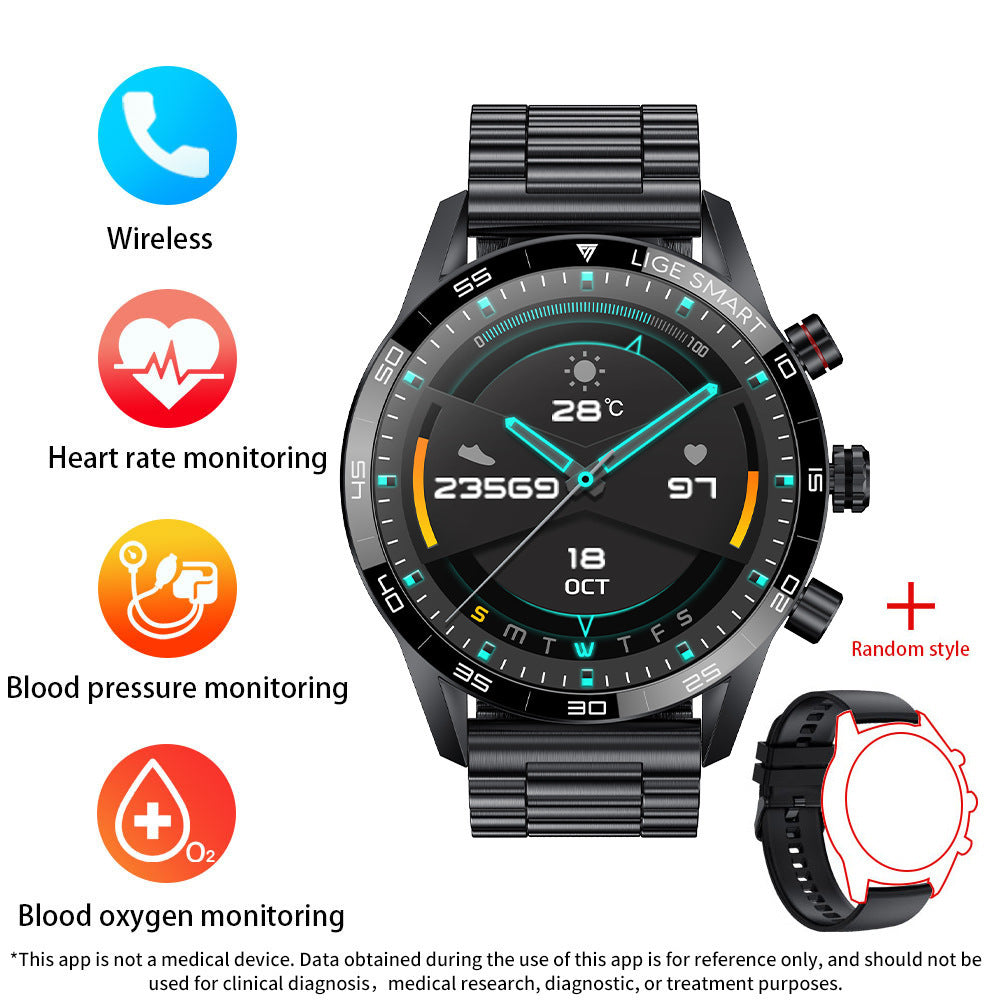Men's Business-Style Bluetooth Smartwatch