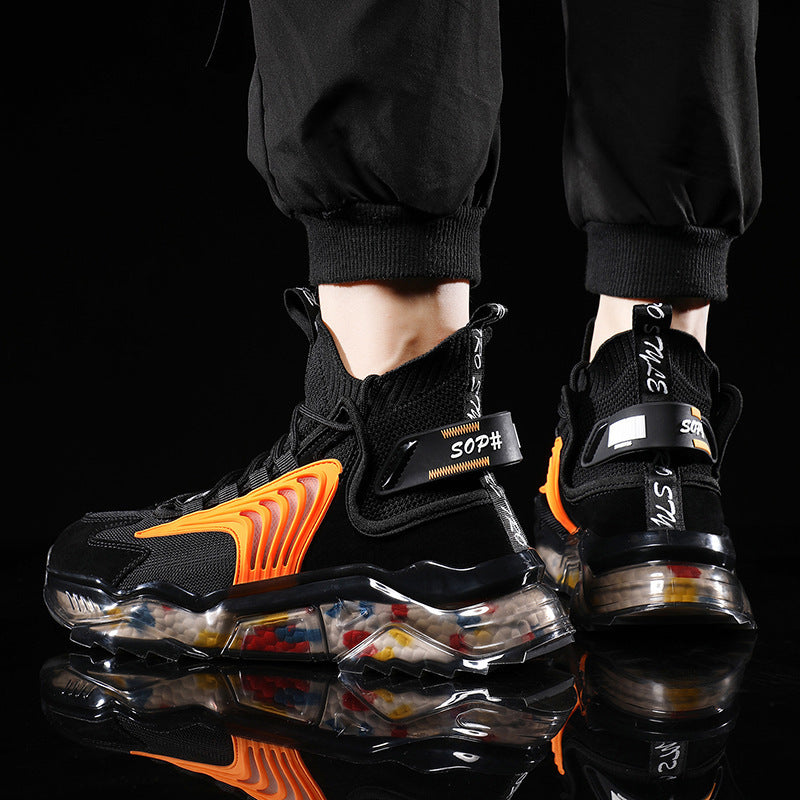 Men's Thick-Sole High-Top Casual Shoes