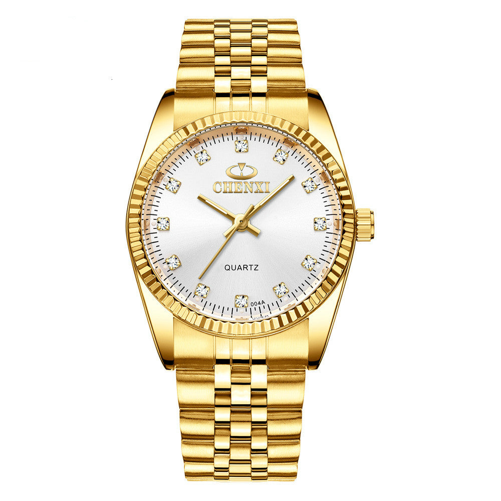 Gold-Tone Watch with Men's and Women's Options