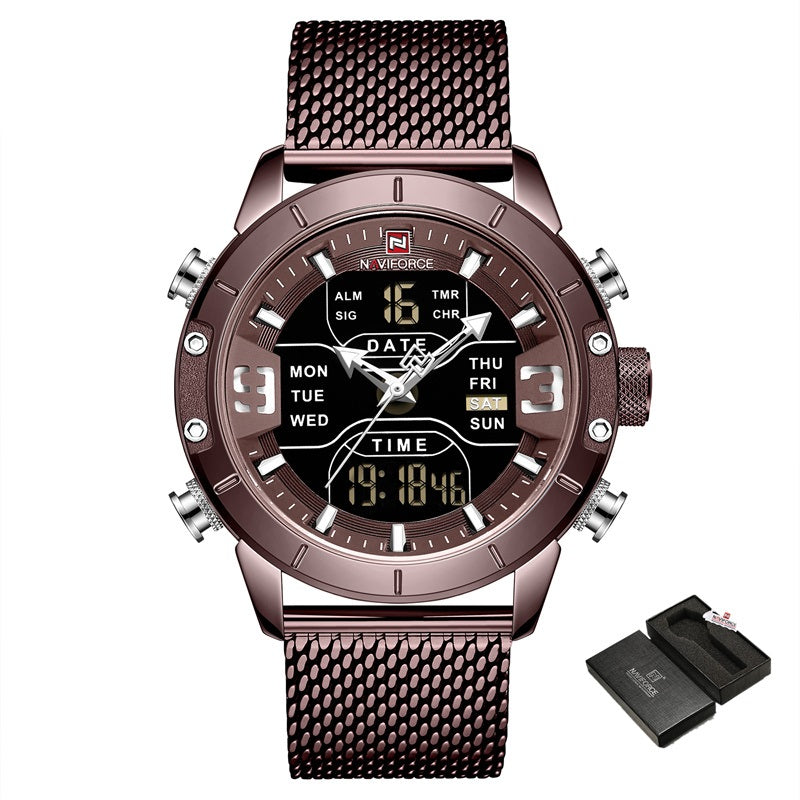 Quartz and Digital Dual-Display Watch