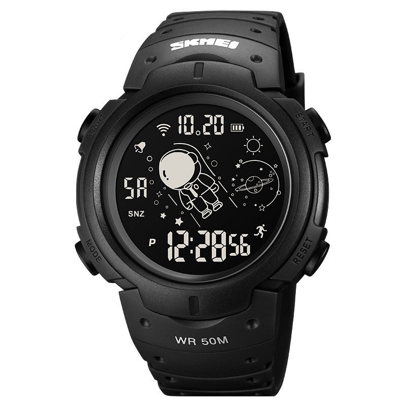 Astronaut-Style Digital Sports Watch