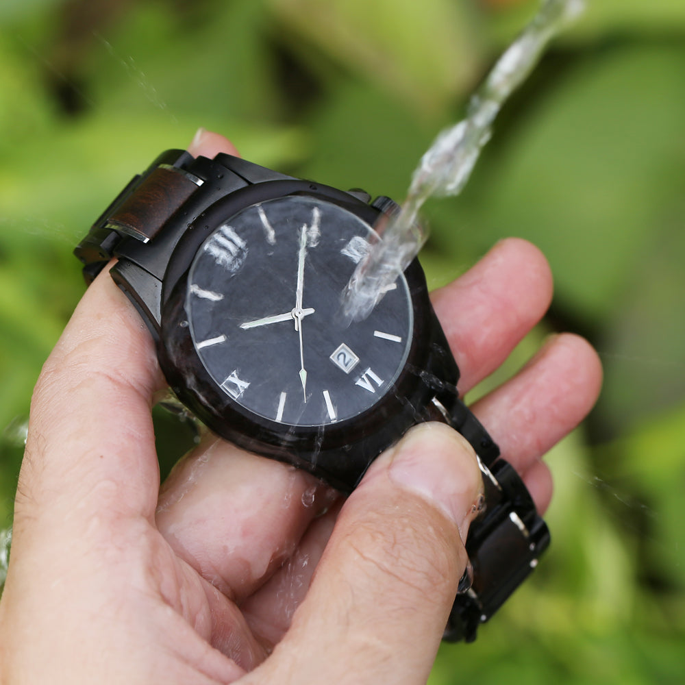 Men's Wood-Style Quartz Watch