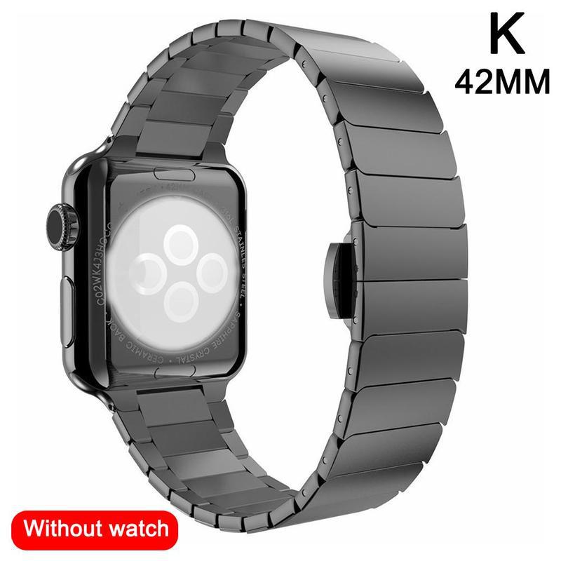 Metal Watch Strap with Butterfly Clasp