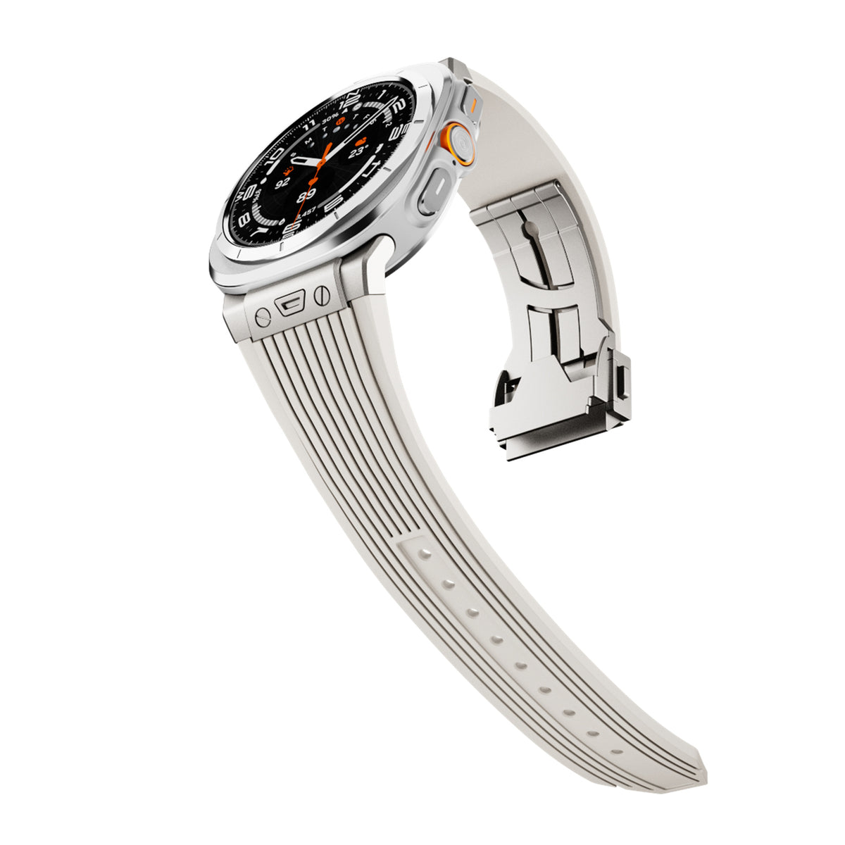 Silicone Watch Strap with Alloy Connector