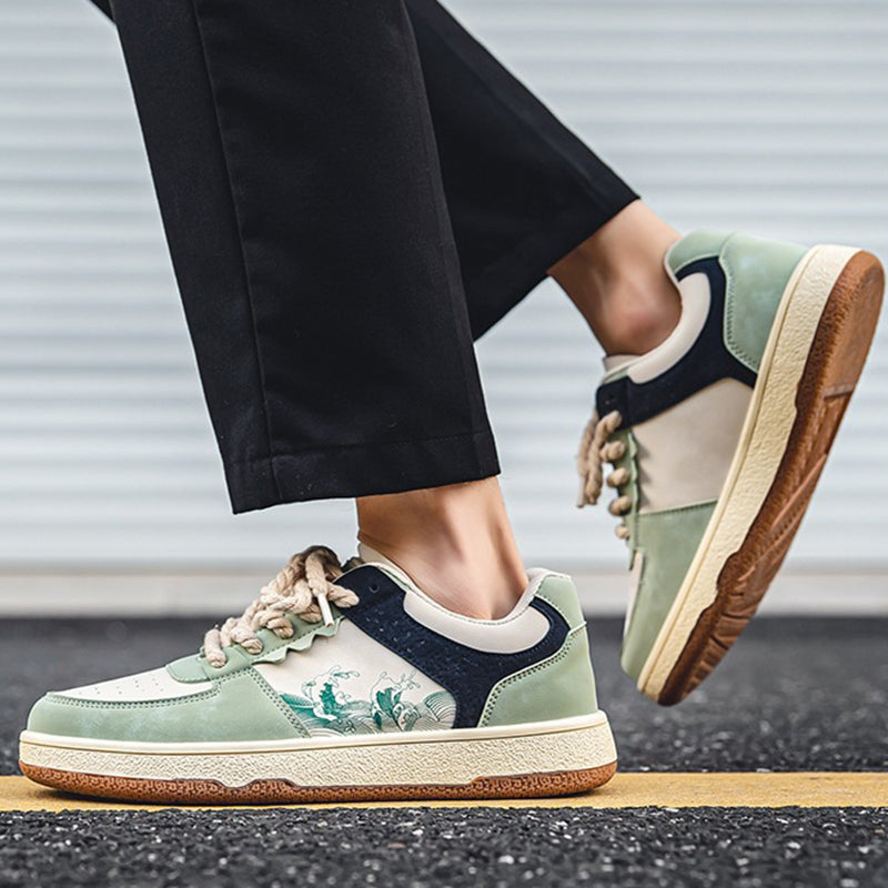 Men's Thick-Sole Lace-Up Sneakers — product view