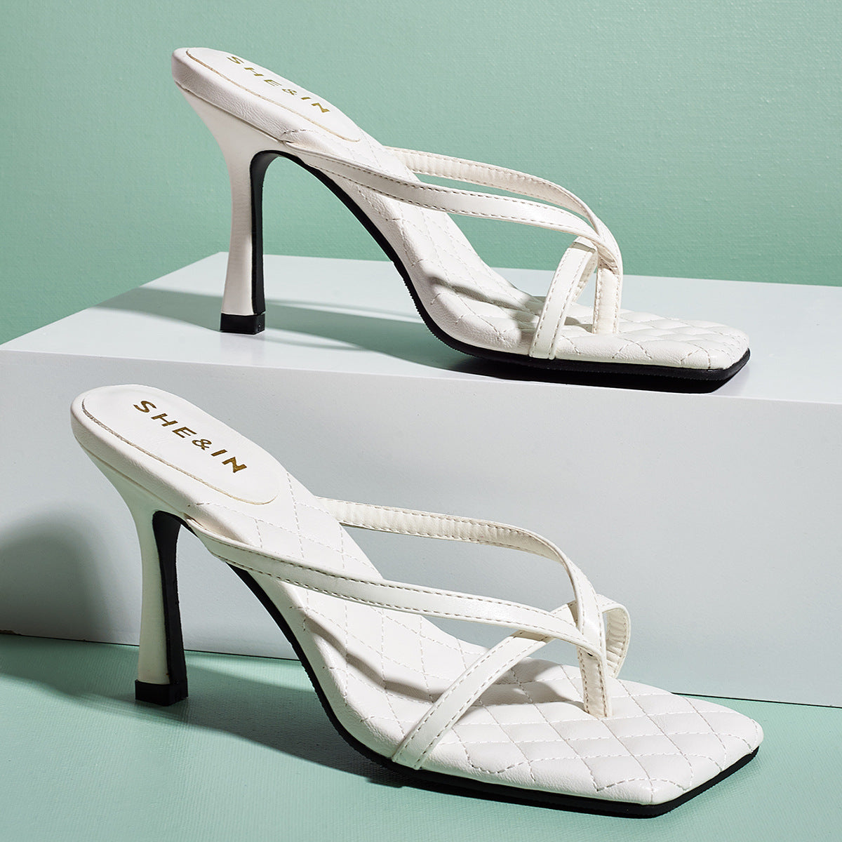 Women's Stiletto-Heel Sandals in Extended Sizes
