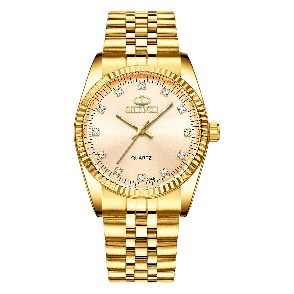 Gold-Tone Watch with Men's and Women's Options