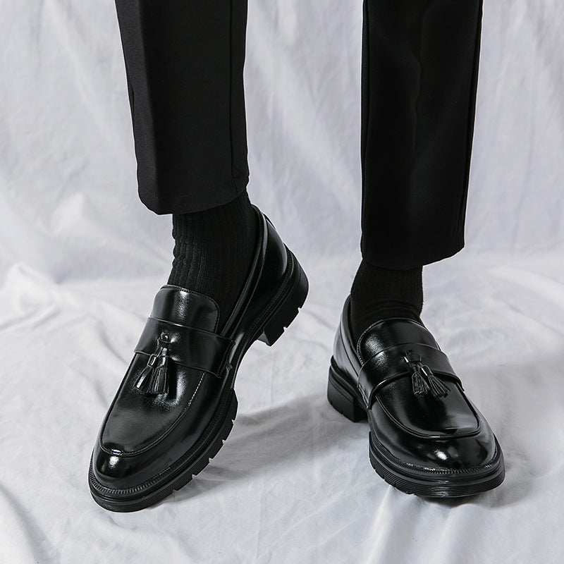 Men's Brogue-Detail Tassel Loafers — product view