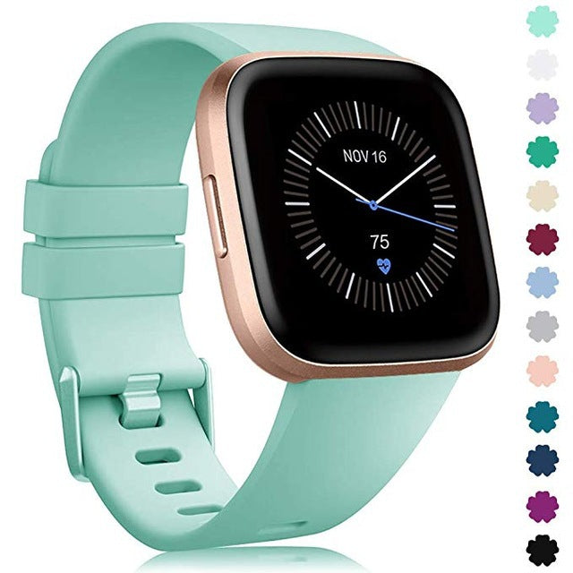 Silicone Sport Watch Strap with Colour Buckle
