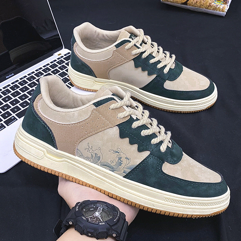 Men's Thick-Sole Lace-Up Sneakers — product view