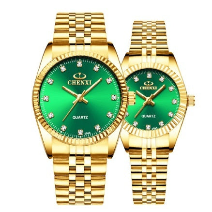 Gold-Tone Watch with Men's and Women's Options