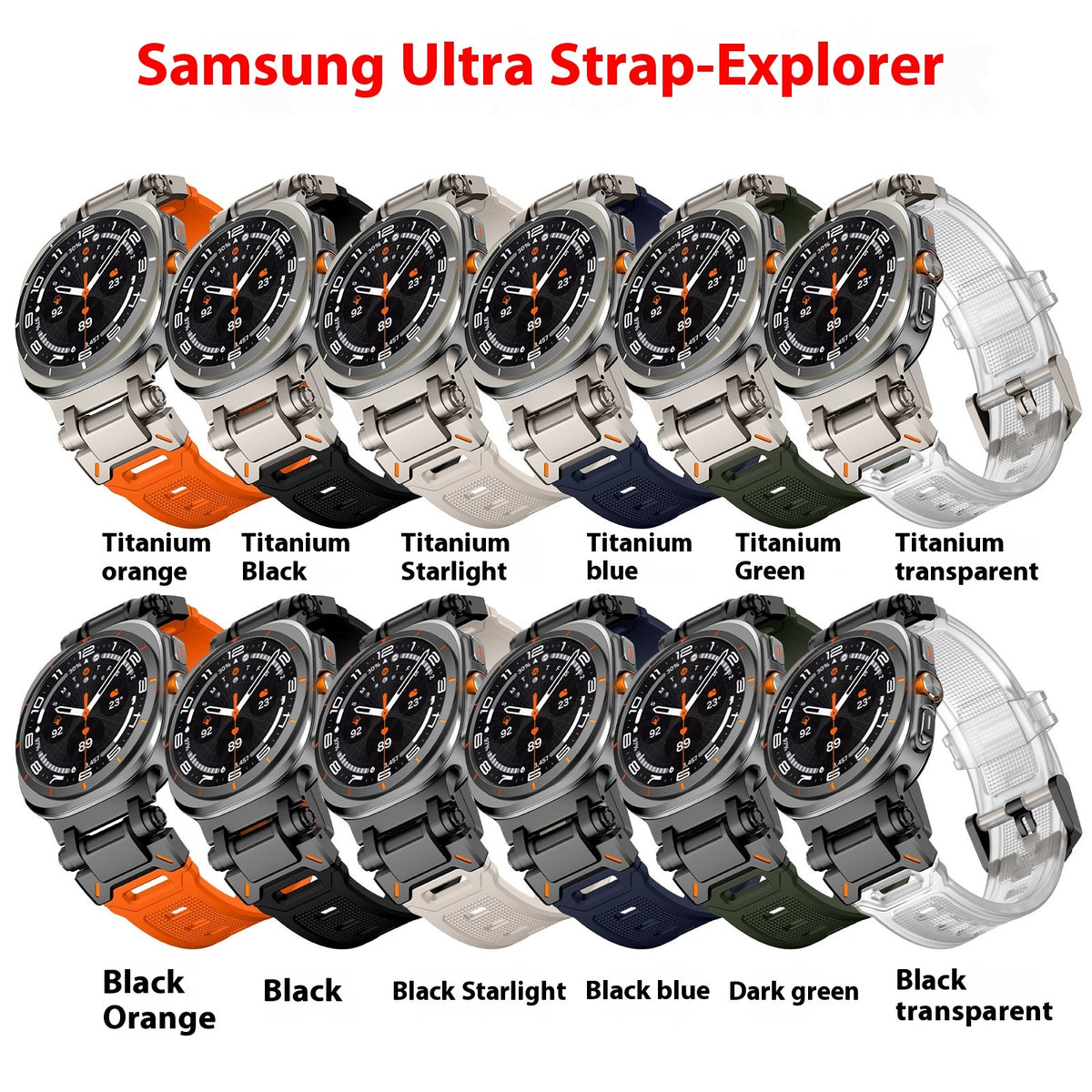 TPU and Silicone Explorer-Style Watch Strap