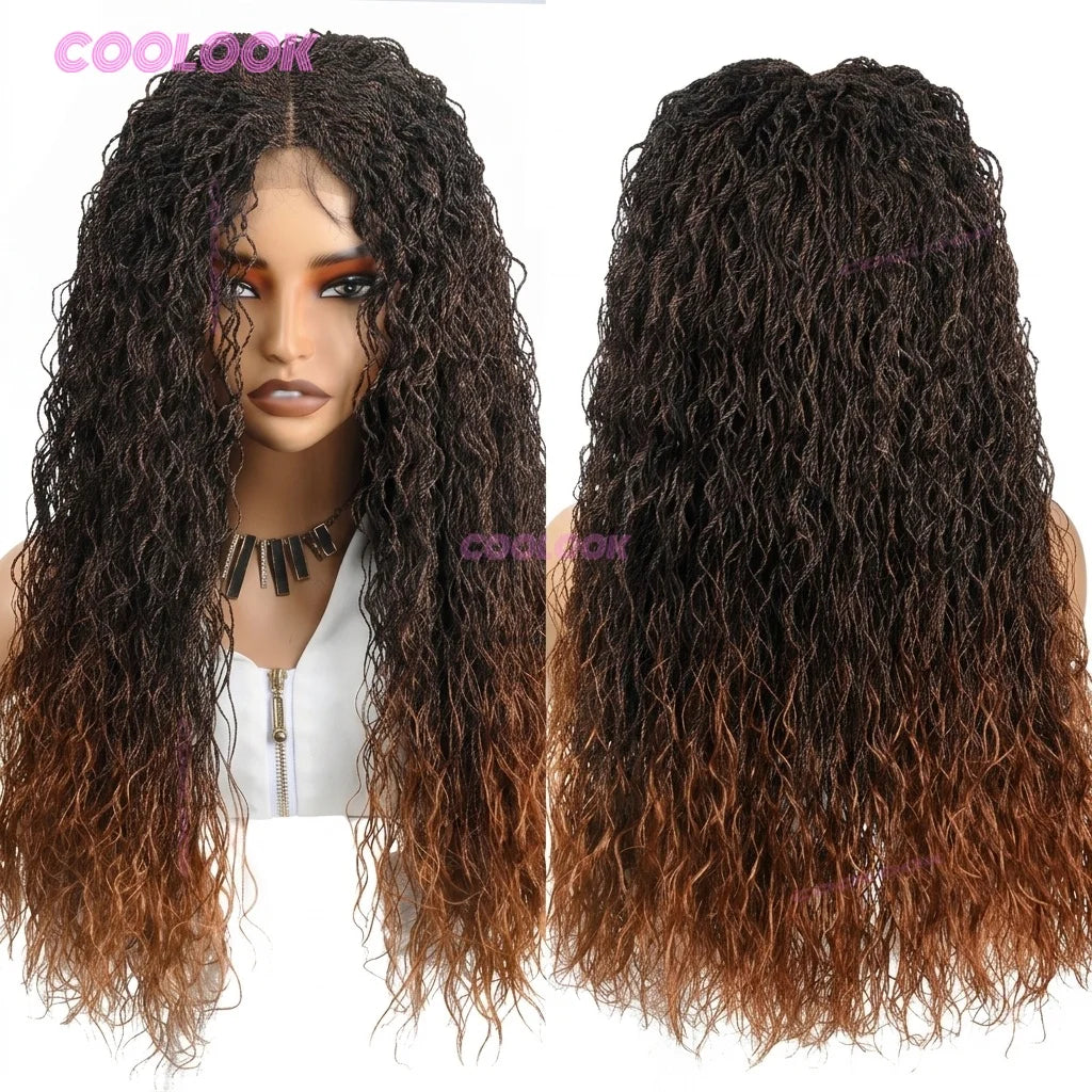 Micro Twist Braided Wig Synthetic Two Strand Twist Hair Full Lace - OSASCO