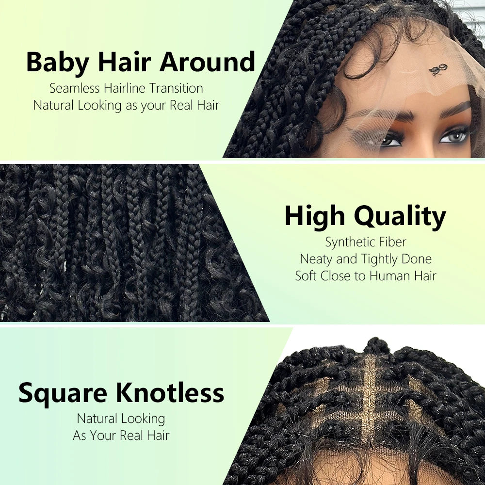 Women's Black Curly Synthetic Wig — product view