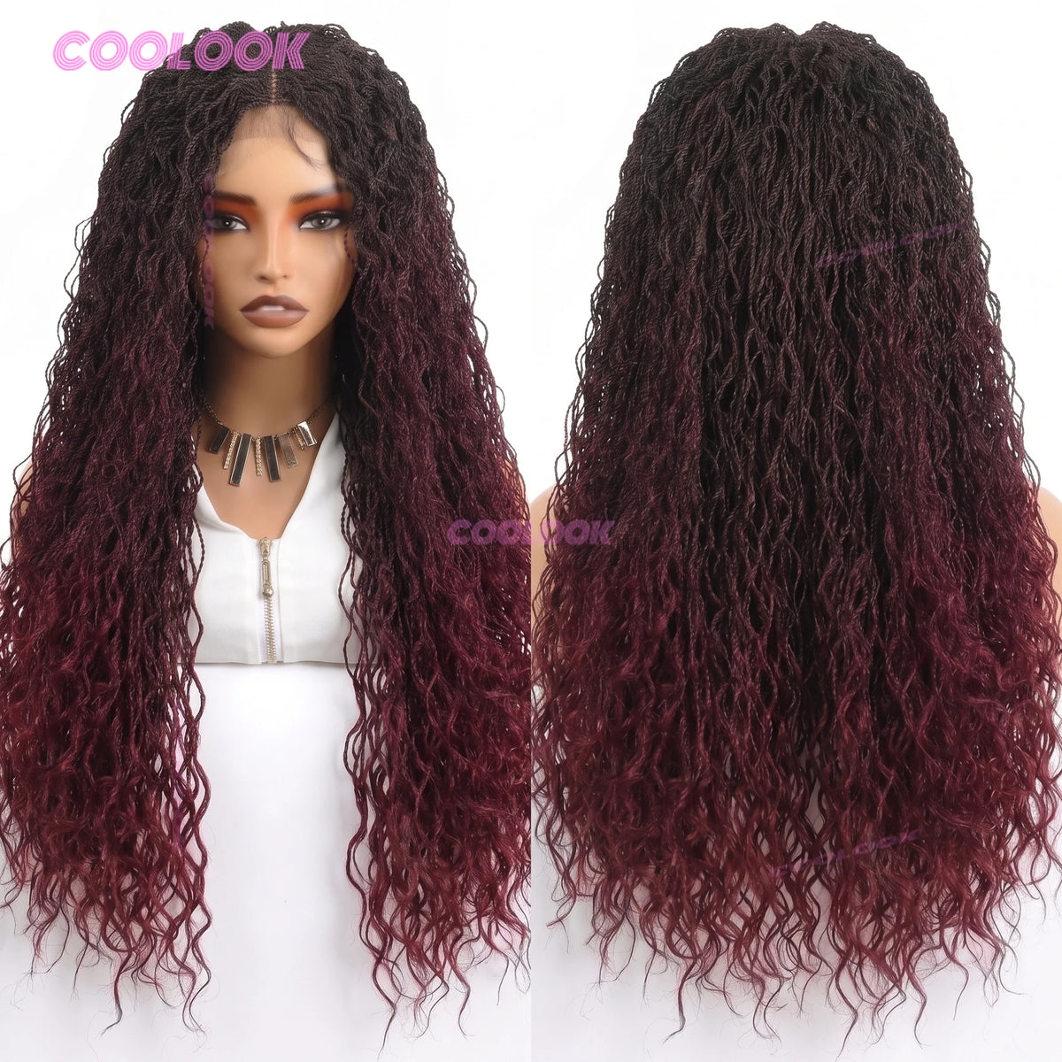 Micro Twist Braided Wig Synthetic Two Strand Twist Hair Full Lace - OSASCO