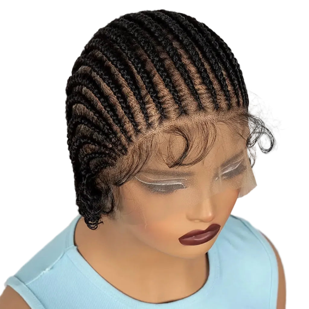 Full Lace Wig Braided 8 Inch Short Bob Braided Wig Synthetic Short - OSASCO