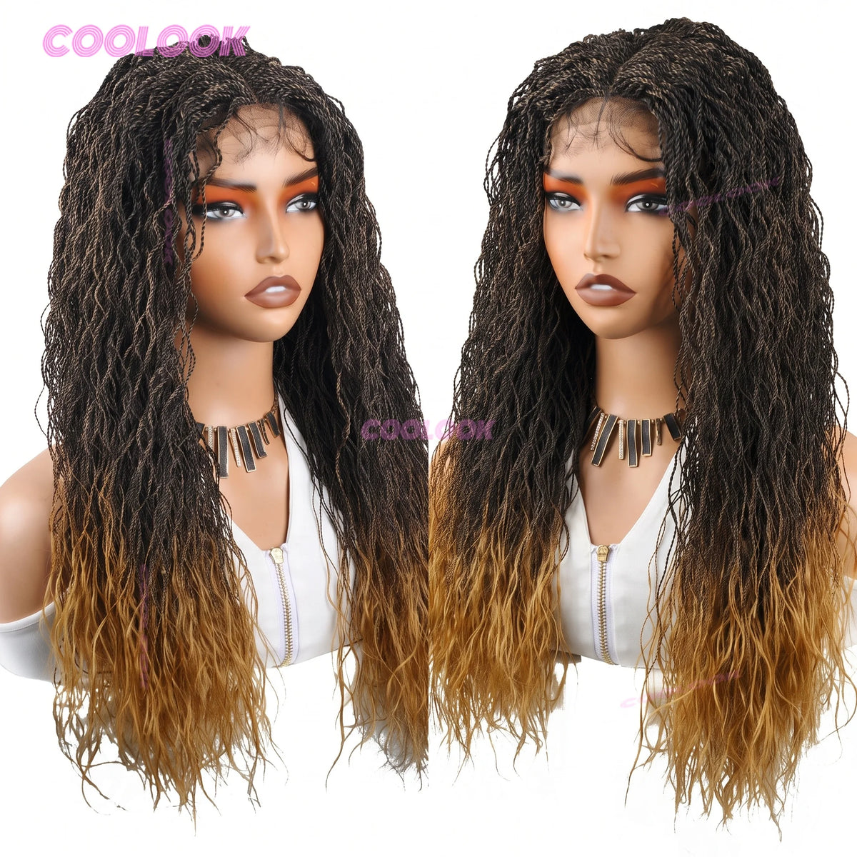 Micro Twist Braided Wig Synthetic Two Strand Twist Hair Full Lace - OSASCO