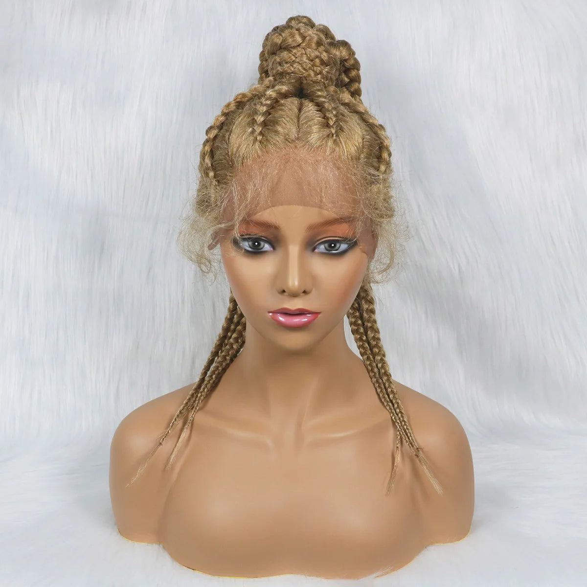 Braided Lace Front Wig 360 Synthetic Wig 24inches Box Wig Braids - OSASCO