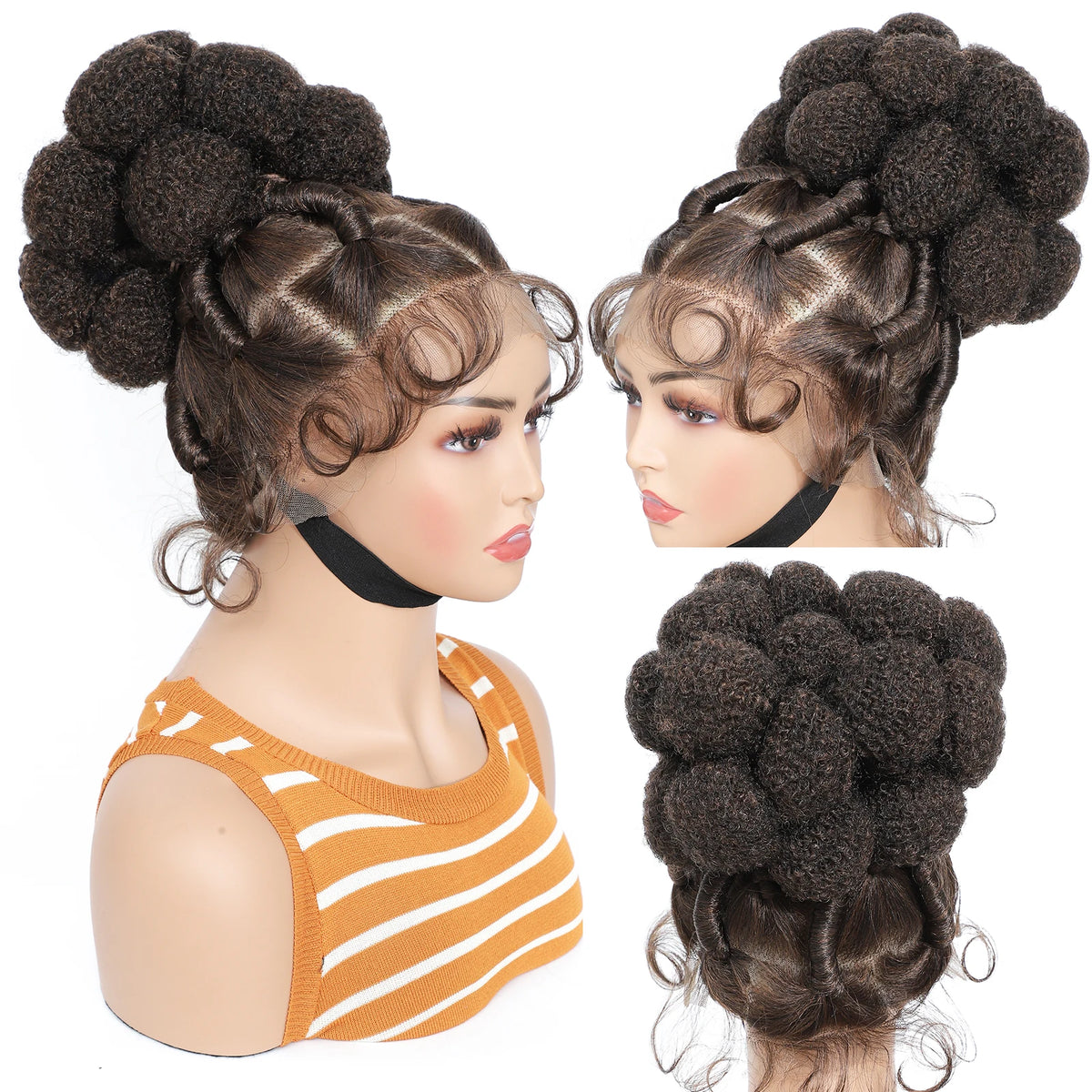 Women's Bantu Braided Synthetic Wig — product view