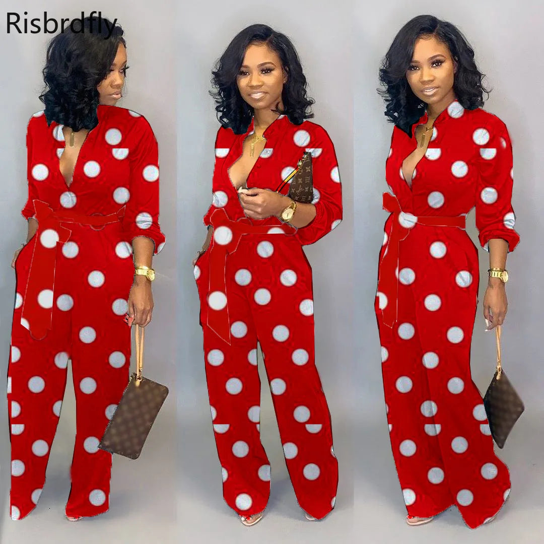 Women's Polka-Dot Relaxed Jumpsuit