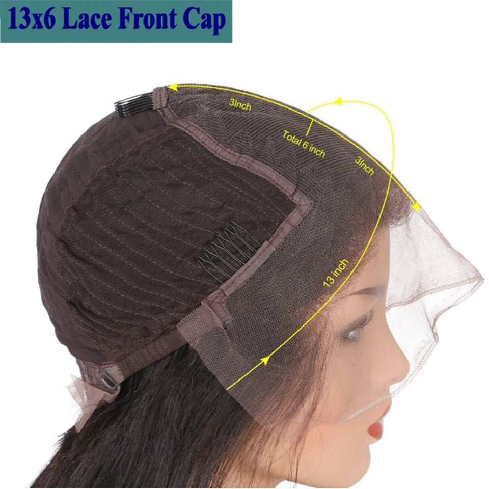 Light Brown Straight Human Hair Lace Wig — product view