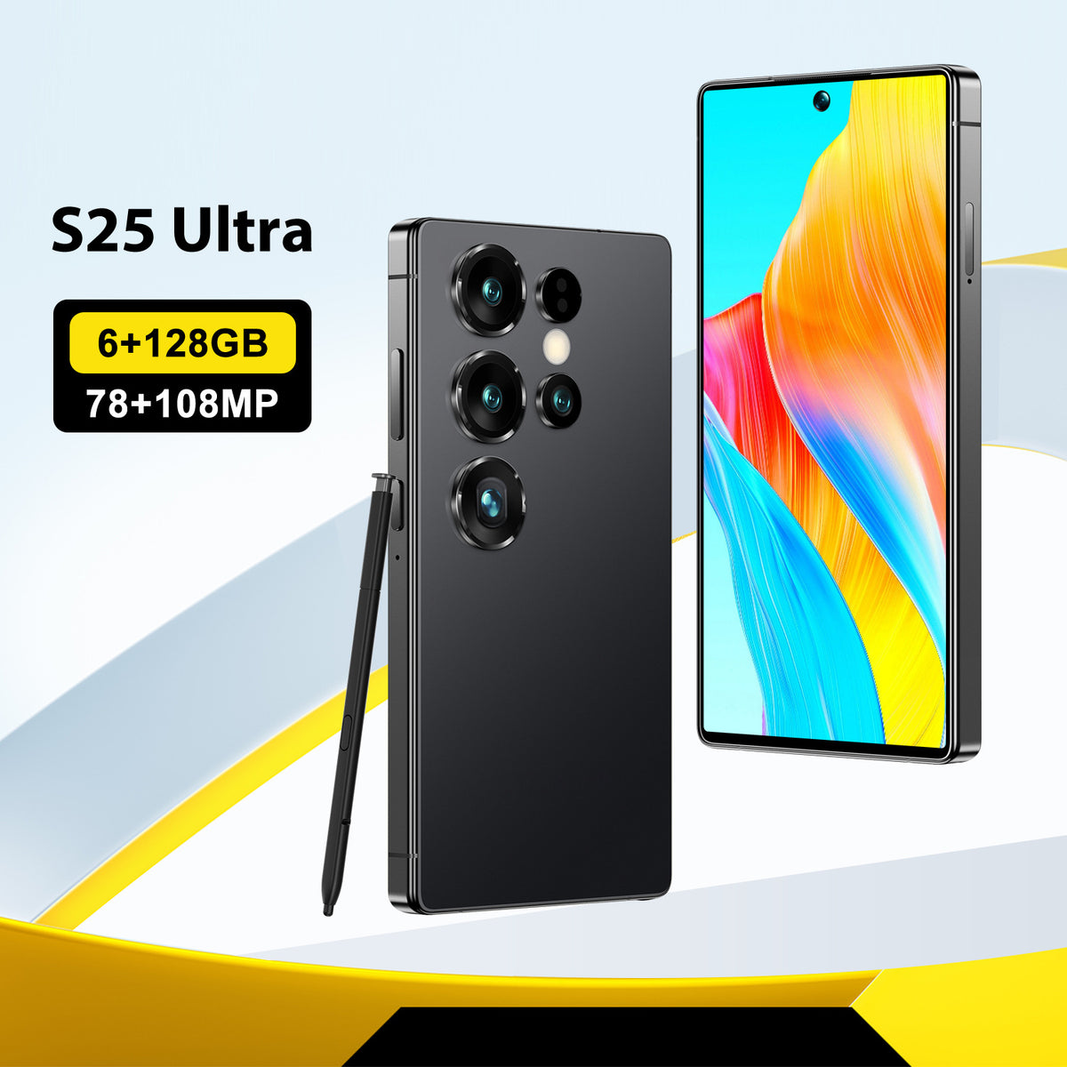 S25 Uitra 6.8-Inch Android Smartphone with Dual SIM & Colour Options