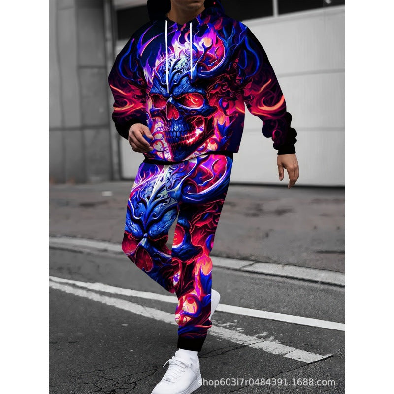 Men's Graphic Hoodie and Joggers Set