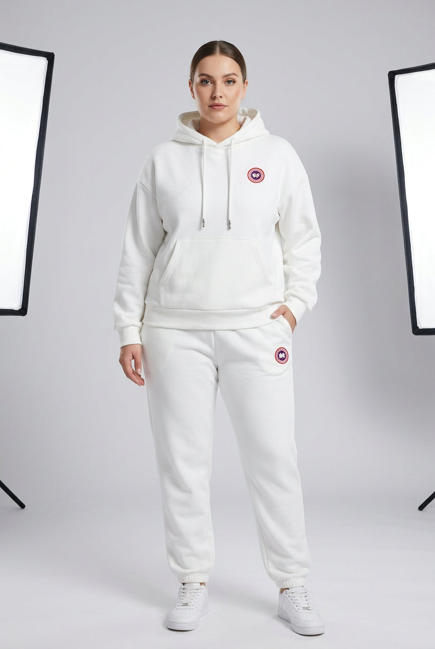 Graphic Hoodie and Casual Pants Set