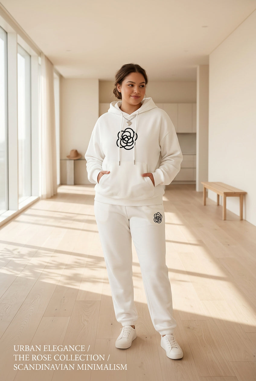 Graphic Hoodie and Casual Pants Set
