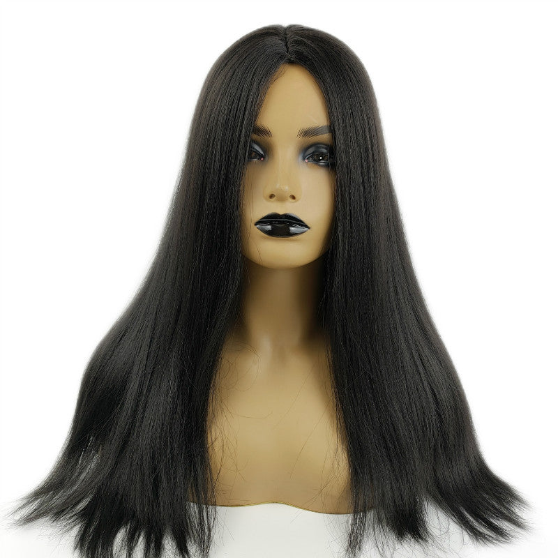 Wig female European and American fashion Yaki Straight chemical fiber headgear female African fluffy explosive head manufacturer wholesale