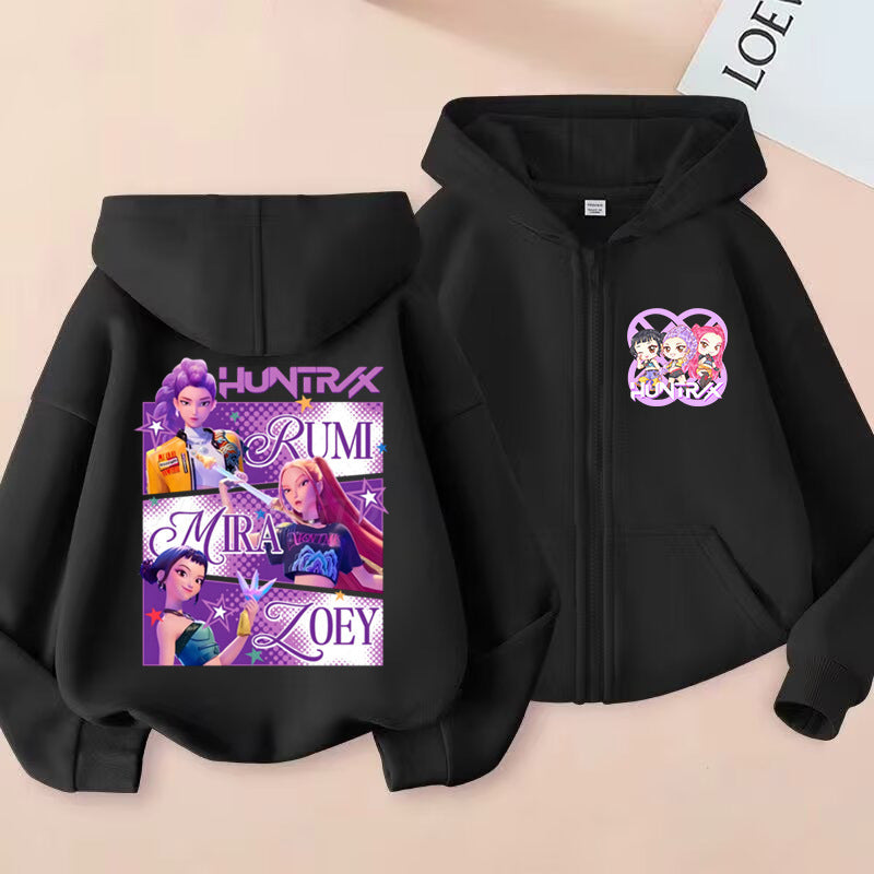 Kids' Graphic-Print Zip-Up Hoodie