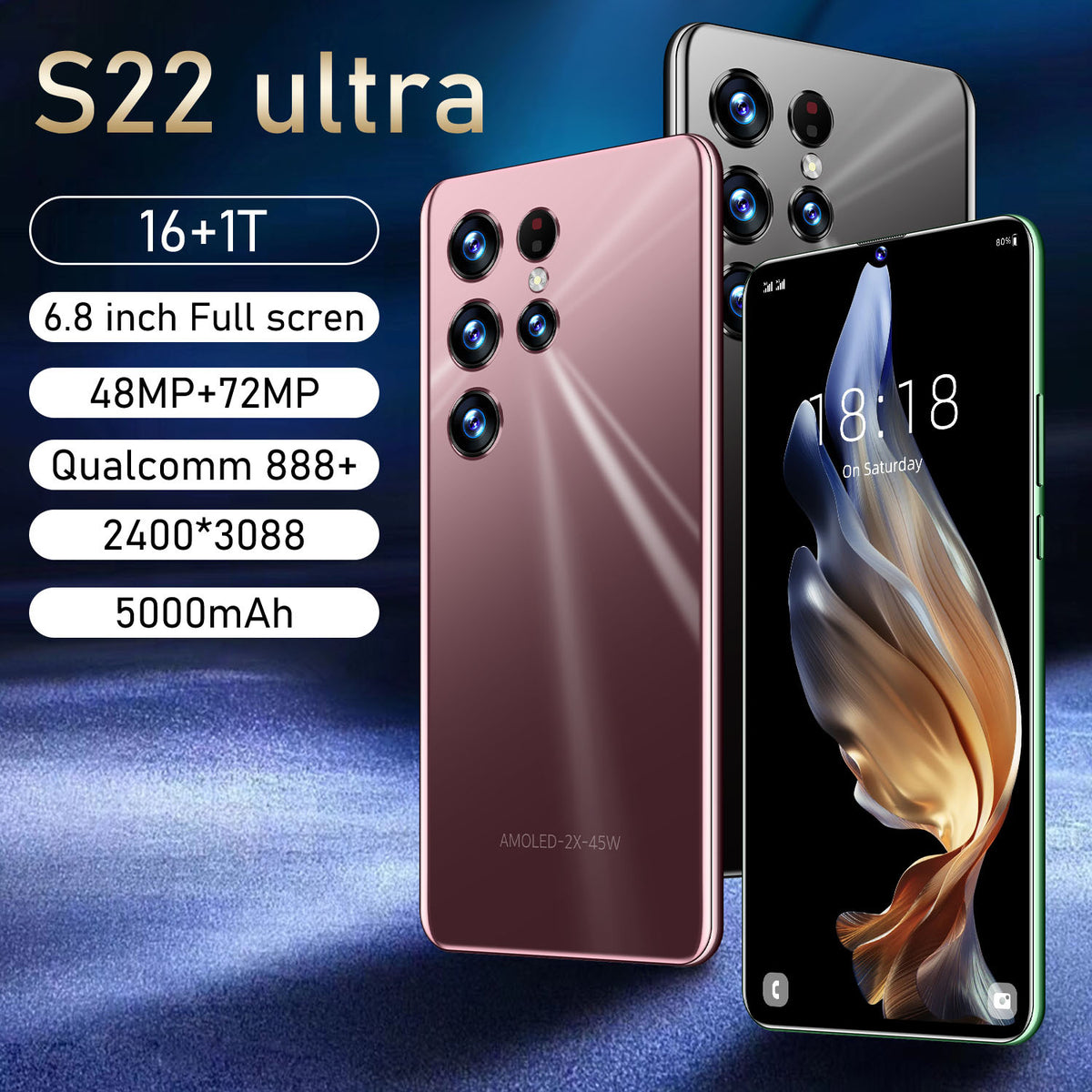 S22Ultra 6.8-Inch Android Smartphone – Colour Options