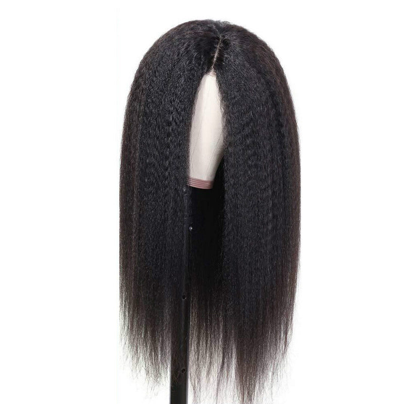 Wig female European and American fashion Yaki Straight chemical fiber headgear female African fluffy explosive head manufacturer wholesale
