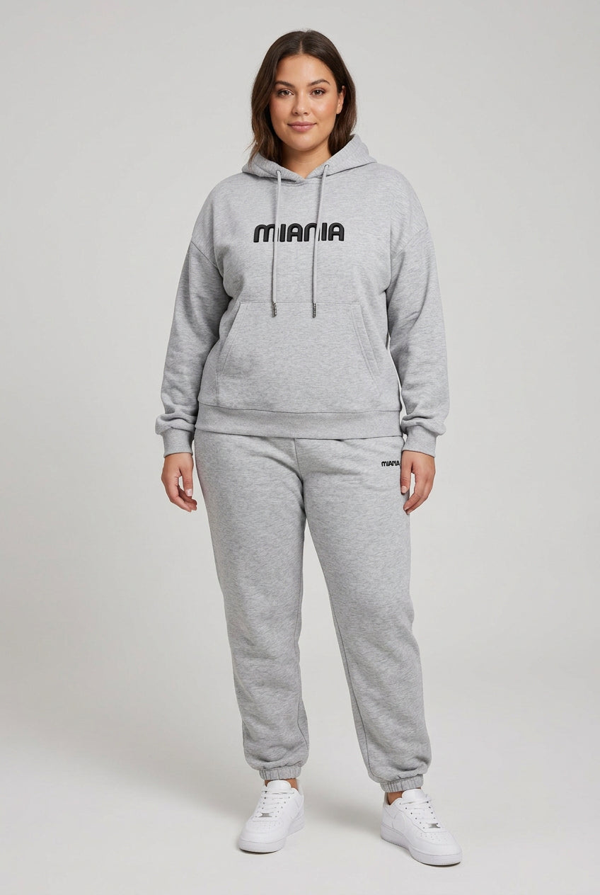 Graphic Hoodie and Casual Pants Set
