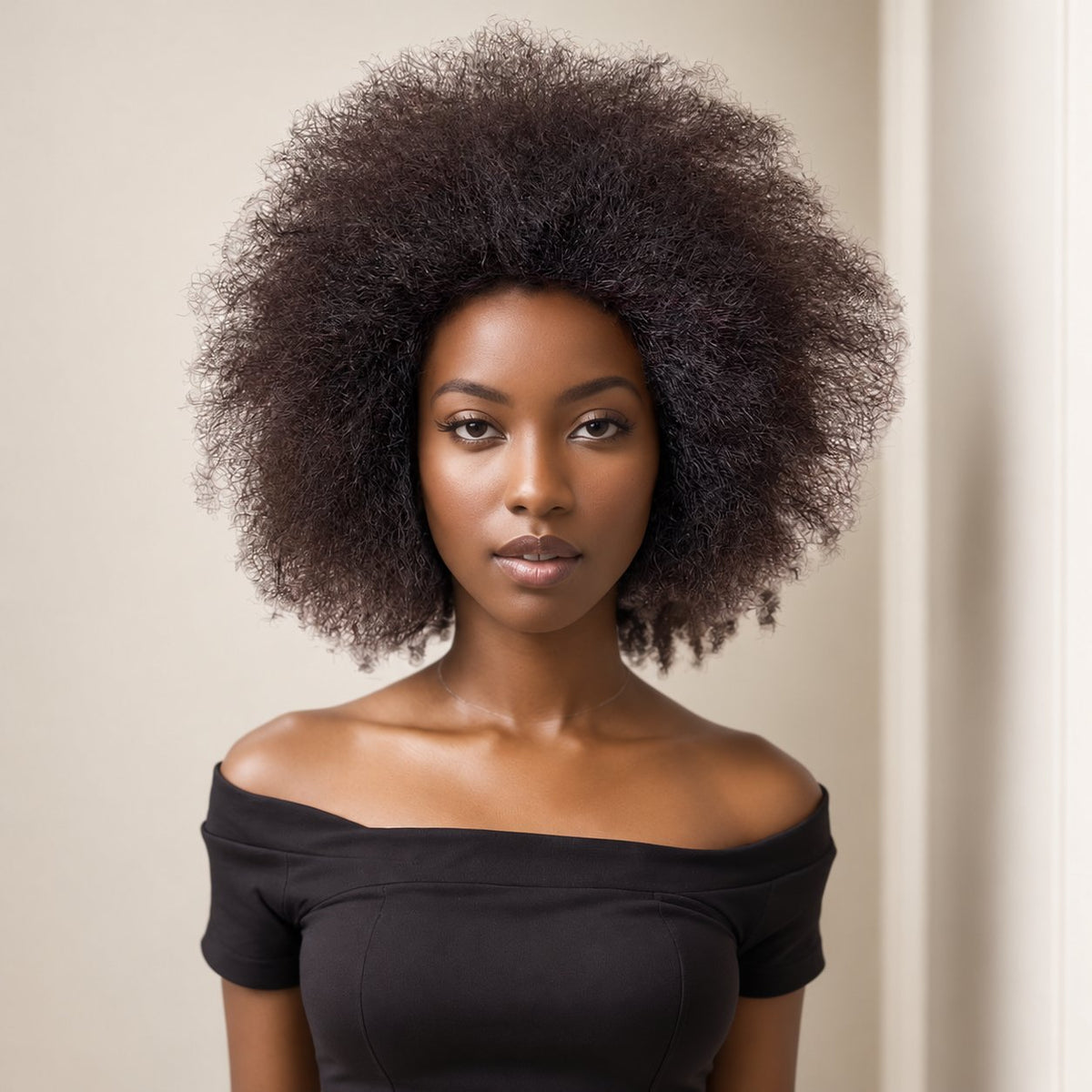 Perruque afro synthétique courte et frisée