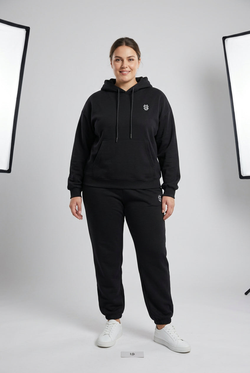 Graphic Hoodie and Casual Pants Set