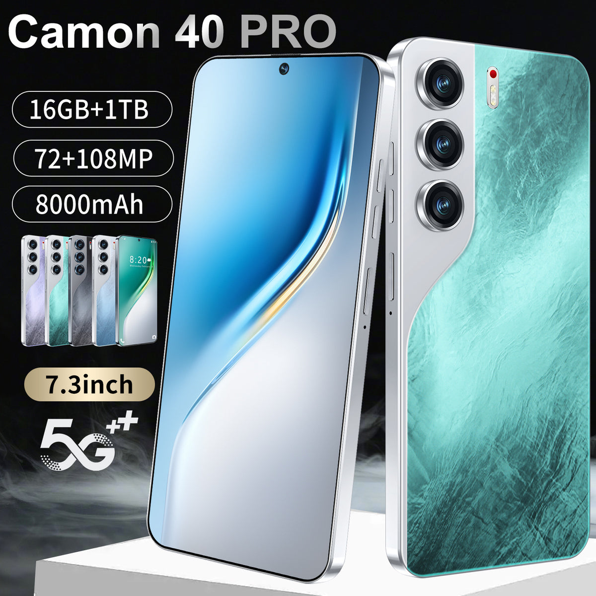 Camon40Pro 7.3-Inch Android Smartphone – Colour Options