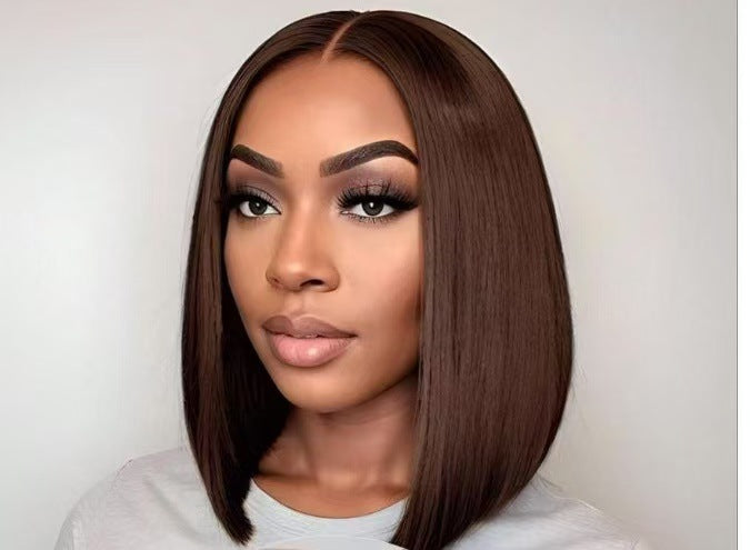 Wavy Synthetic Bob Wig with Face-Framing Fringe