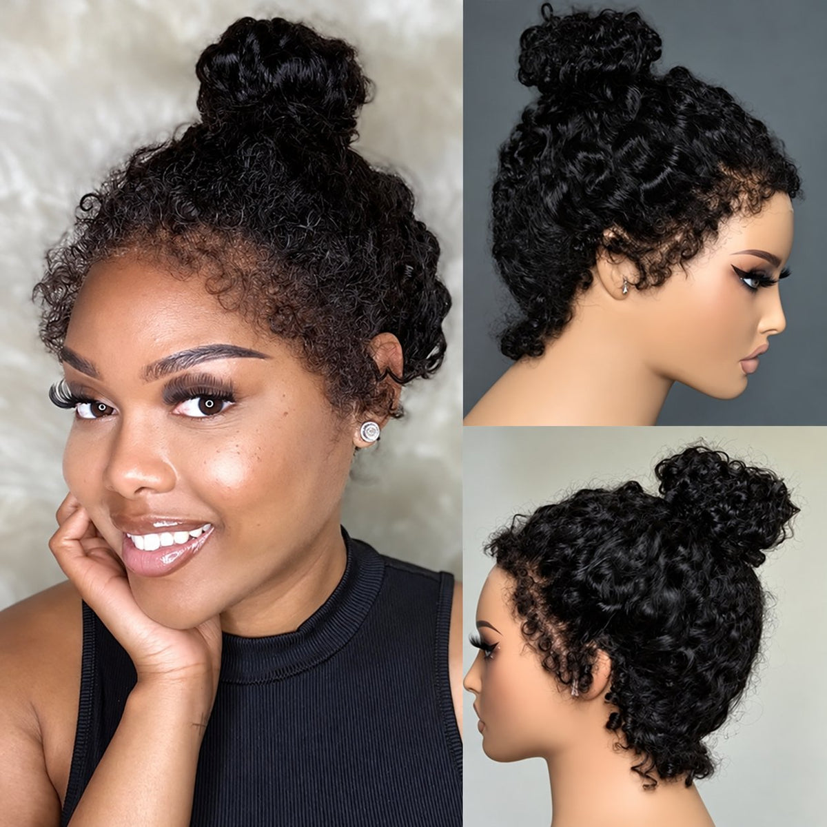 Short Curly Wig with Voluminous Texture