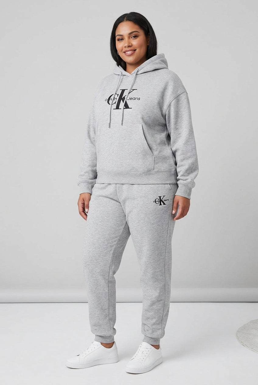 Graphic Hoodie and Casual Pants Set
