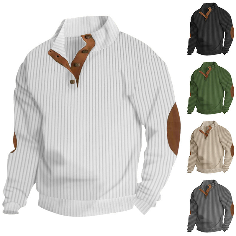 Men's Stand-Collar Casual Sweatshirt